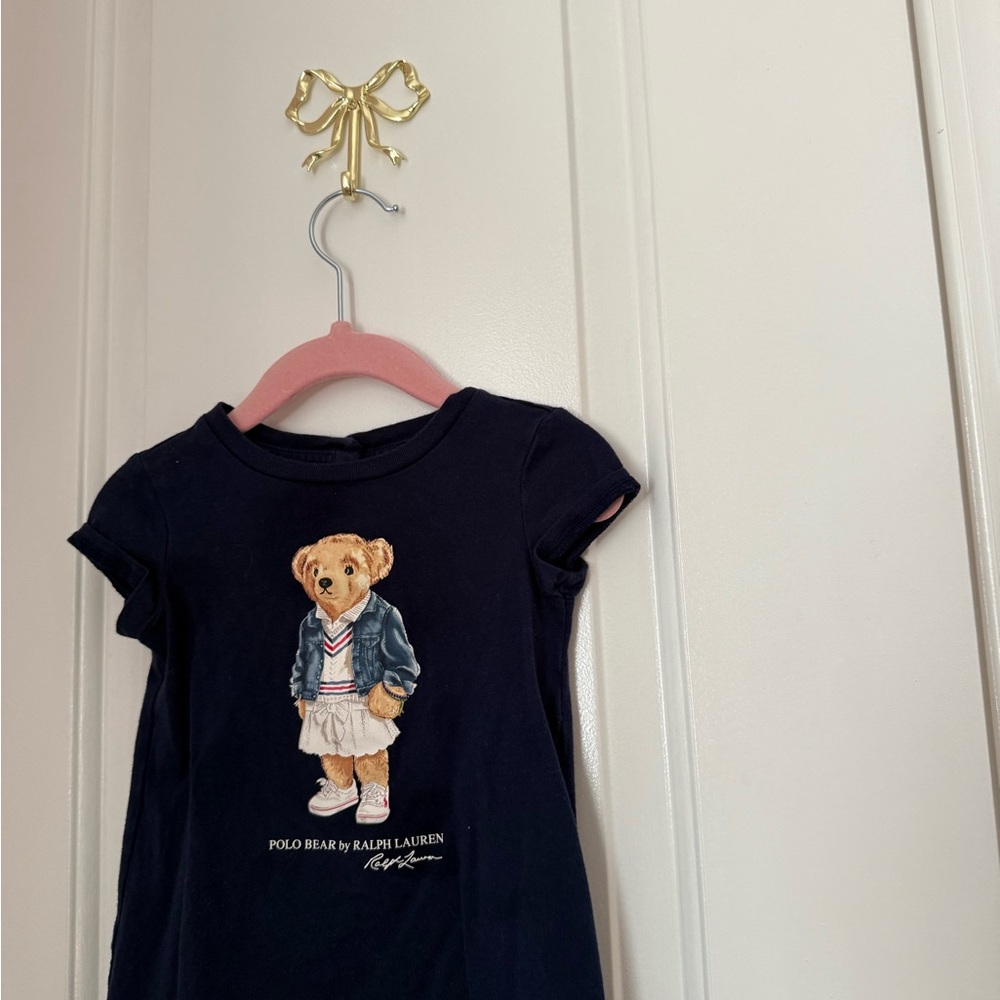 Ralph Lauren Kids Tshirt dress with Polo Bear Design